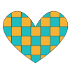 checkered heart checkered heart